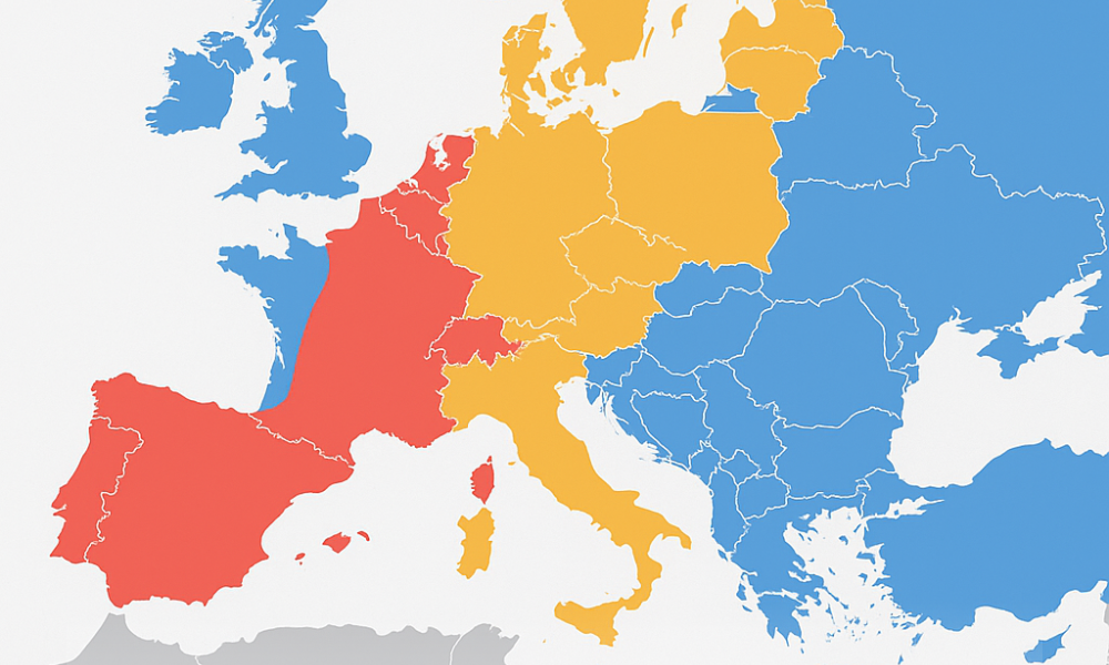 Semn de avertizare privind interzicerea camerelor de bord în țările europene precum Portugalia, Austria, Luxemburg și Elveția