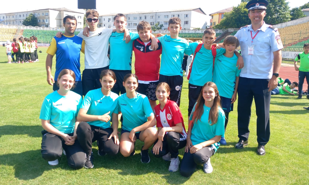 Echipa Școlii Gimnaziale Nr. 1 Marca din județul Sălaj, la concursul național „Prietenii Pompierilor” 2025, desfășurat la Vaslui