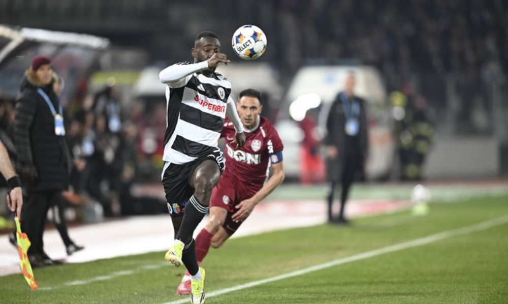 Fază din meciul Universitatea Cluj – CFR Cluj disputat pe Cluj Arena